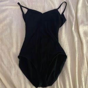 capezio black ballet leotard